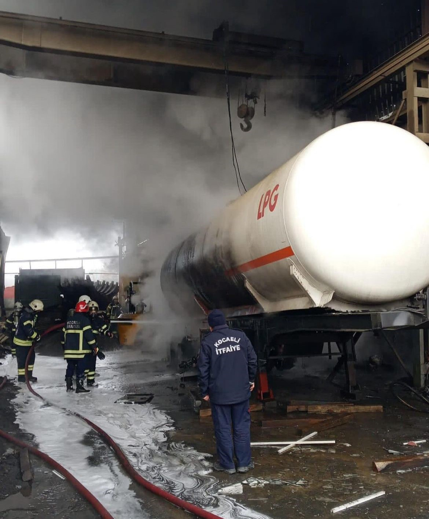 LPG TANKI PATLADI, BİR İŞÇİ YARALANDI
