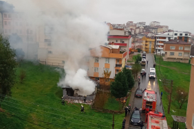 YAŞLI ÇİFTİN EVİNDE YANGIN PANİĞİ