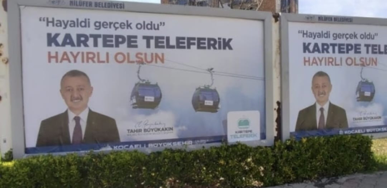 Büyükakın'ın Bursa'da asılan billboardlarına Gençtürk'ten tepki Yazıktır günahtır