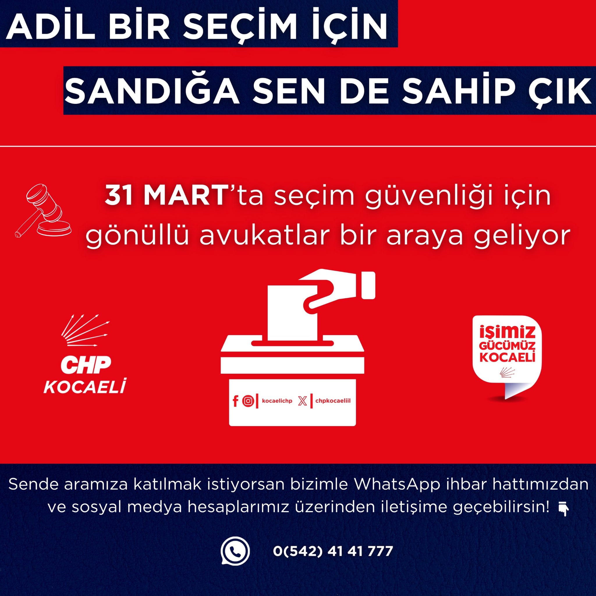 CHP Kocaeli'den avukatlara çağrı!
