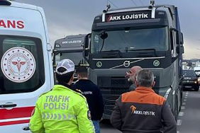 MİNİBÜSTEN İNEN KADINA TIR ÇARPTI