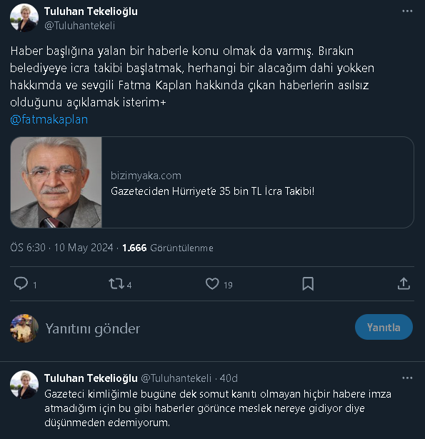 Gazeteciden Hürriyet’e 35 bin TL İcra haberi yalan çıktı Gazeteciden Hürriyet’e 35 bin TL İcra haberi yalan çıktı