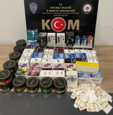 KOCAELİ'DE 1 TON 100 KİLO GÜMRÜK KAÇAĞI TÜTÜN ELE GEÇİRİLDİ