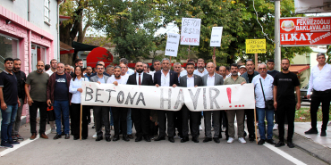Dilovası Çerkeşli mahallesi’nde beton santraline tepki