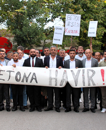 Dilovası Çerkeşli mahallesi’nde beton santraline tepki