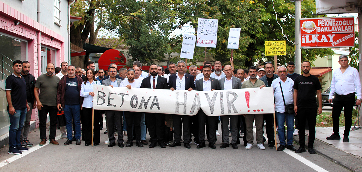 Dilovası Çerkeşli mahallesi’nde beton santraline tepki