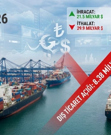 Dış Ticaret Açığı ,6 Artışla 8,38 Milyar Dolara Çıktı!