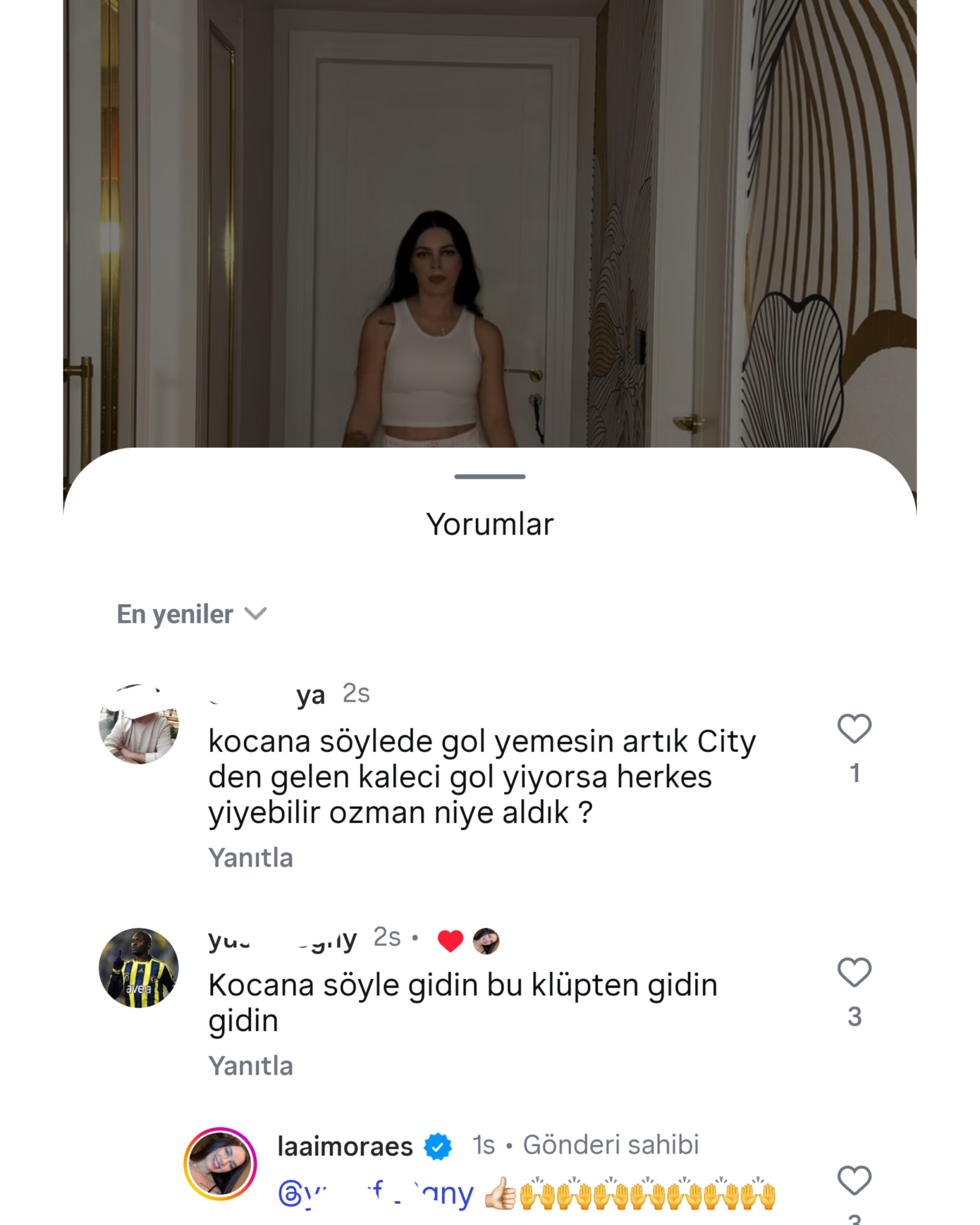 Ederson'un Eşi Lais Moraes'ten Taraftara Şok Sözler