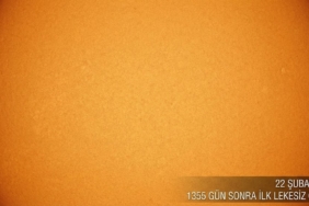 Güneş 1355 Gün Sonra İlk Kez Lekesiz Görüntülendi!