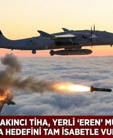 Savunma Sanayiinde Gövde Gösterisi AKINCI TİHA, EREN İle Havada Hedefi Tam İsabetle Vurdu!