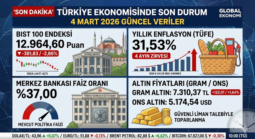 4 Mart 2026 Ekonomi Altın ve Dolarda Sıcak Saatler!