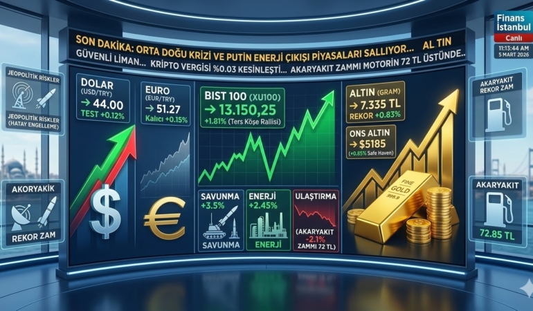 Altın Rekor Tazeliyor, Dolar 44 TL Sınırında!