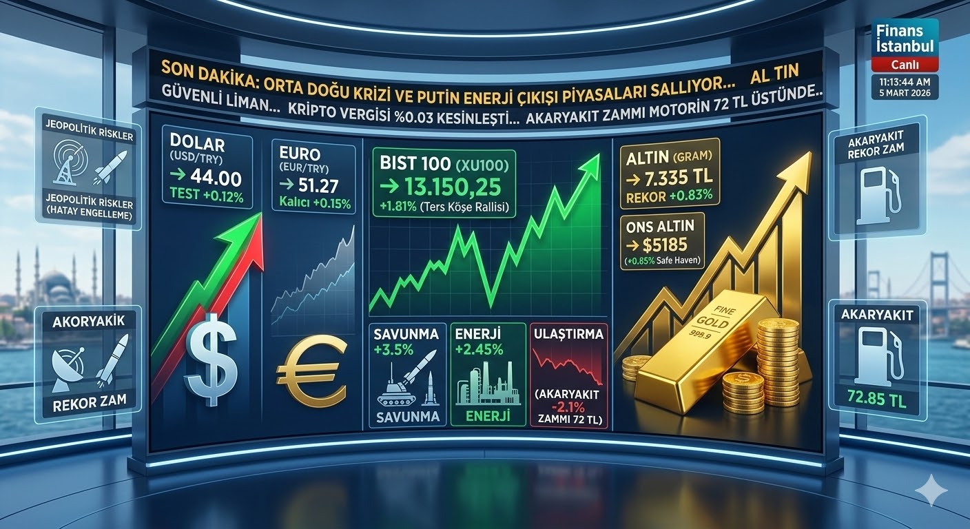 Altın Rekor Tazeliyor, Dolar 44 TL Sınırında!