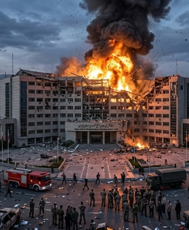 İsrail İran’ın Askeri Beyni ni Vurdu! Genelkurmay Karargahı Yerle Bir