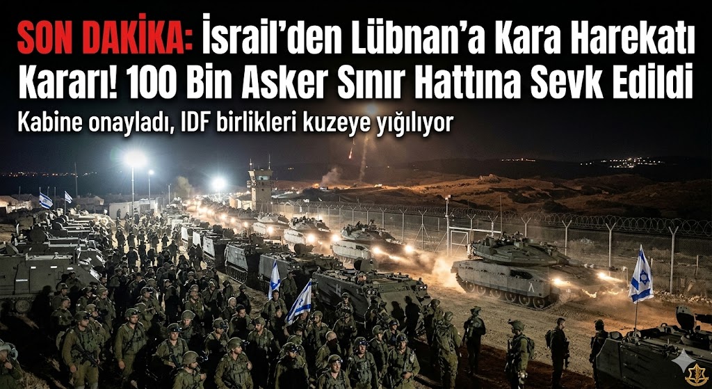 İsrail'den Lübnan'a Kara Harekatı Kararı! 100 Bin Asker Sınır Hattına Sevk Edildi