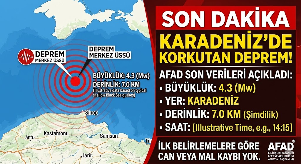 Karadeniz’de Korkutan Deprem!