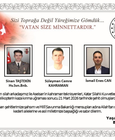 Kazada Şehit Olan Personellerimizin İsimleri Belli Oldu