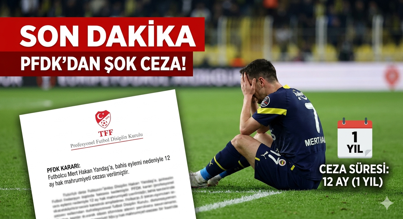 PFDK'dan Şok Karar Mert Hakan Yandaş'a Bahis Gerekçesiyle 12 Ay Hak Mahrumiyeti!